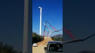 The wind power station collapsed with a large crane during installation mechanic [upl. by Uzzia]