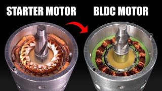 Converting a Starter Motor into a BLDC Motor [upl. by Ydnac]