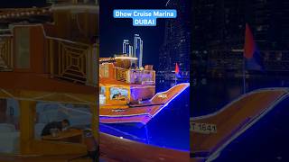 Dhow Cruise Marina DUBAI night view❤️🔥🥰⛴️ fish dubai cruise cruiseship shorts viral travel [upl. by Aremmat]