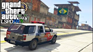 GTA V  VIDA POLICIAL  A SITUAÇÃO NA FAVELA PIOROU TIROTEIO A NOITE TODA  EP 04 [upl. by Jobie]