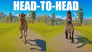 Dromedary Camel vs Przewalskis Horse A Head to Head Speed Race in Planet Zoo [upl. by Eejan621]