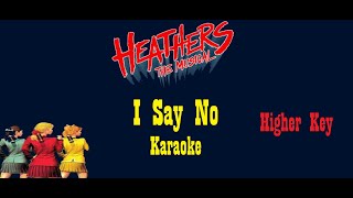 I say No  Heathers The Musical  Karaoke Higher Key [upl. by Ennairoc366]