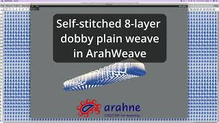 Create a selfstitched 8layer dobby plain weave in ArahWeave CAD software for woven textile design [upl. by Iroak]