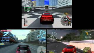 Ridge Racer  Seaside Route 765 3 way comparison [upl. by Maurilla]