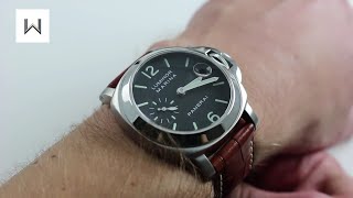 Panerai Luminor Marina PAM 048 Luxury Watch Review [upl. by Ynaffets]