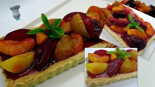 Recette de tarte amandine aux fruits dété [upl. by Mitchiner]