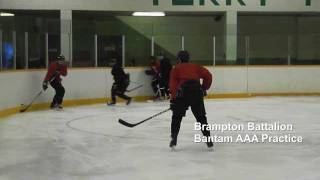 Bronko Hockey AAA Bantam Practice with Brampton Battalionwmv [upl. by Alyhs]