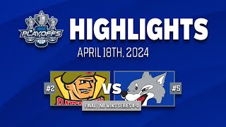 OHL Playoff Highlights North Bay Battalion  Sudbury Wolves  Game 4  April 18th 2024 [upl. by Lolande533]