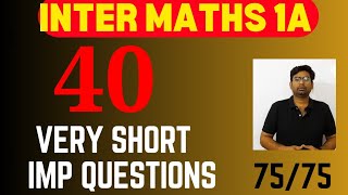 Inter maths 1a important questionsmaths 1a important questionsmaths 1a exam questions maths1a [upl. by Georgeta280]