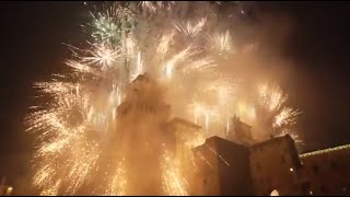 Capodanno a Ferrara lincendio del Castello Estense 2023 [upl. by Nagol998]