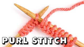 How to PURL STITCH for Total Beginners [upl. by Sunderland245]