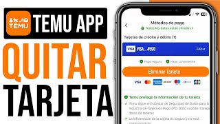 Cómo Quitar mi TARJETA en TEMU 2024 l Eliminar Tarjeta [upl. by Enihpad]