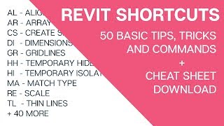 Revit Shortcuts 50 Basic Tools and Commands [upl. by Stillas259]