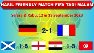 Hasil Friendly Match FIFA Tadi Malam │ Jerman vs Prancis │ Rabu 13 September 2023 │ [upl. by Arral259]