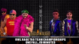 RWL RAGE 10724RAGE TAG TEAM TITLESSUPERSTAR BILLY GRAHAM amp JESSE VENTURA VS WYLDE FORTUNE [upl. by Sucam]