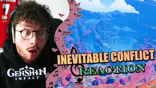 First Time Hearing quotInevitable Conflictquot  Genshin Impact OST REACTION [upl. by Nabatse421]