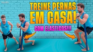 Treino de pernas com elástico melhores exercícios para fazer em casa [upl. by Nasar]