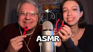 My Dad Tries ASMR for the FIRST TIME [upl. by Woodman305]