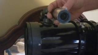 Laser collimating a Celestron powerseeker 127eg step 1 [upl. by Ecinerev]