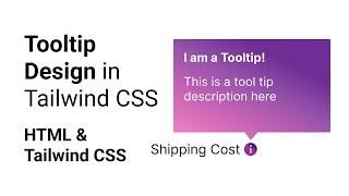 Tooltips in Tailwind CSS  HTML TailwindCSS HTML CSS WebDevelopment [upl. by Joe]