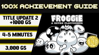 Froggie  A Retro Platformer Title Update 2 100 Achievement Walkthrough  1000GS in 45 Minutes [upl. by Martine]