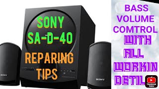 SONY SAD40 BASS VOLUME कैसे लगाए 😄how to bass control in sony home theater [upl. by Nnylodnewg]