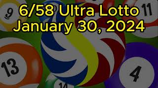 658 Lotto result Jan 30 2024 [upl. by Ubana]