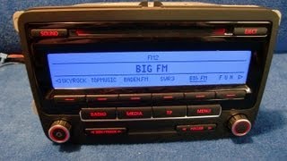 VW RCD 310 MP3  Radio Autoradio carradio car 1K0035186AA code input eingeben [upl. by Azial]