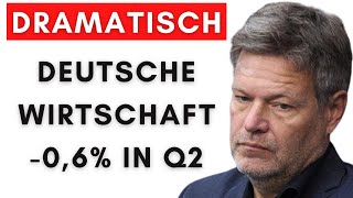 Deutschland schrumpft in Q2 um 06 zum Vorjahr [upl. by Nsaj]