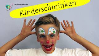 Kinderschminken  Clown  Jugendrotkreuz [upl. by Nomla]