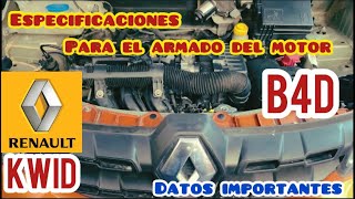 Renault Kwid ARMADO DE MOTOR  DATOS Y APRIETES [upl. by Lucia]