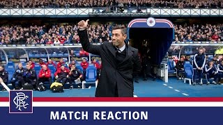 REACTION  Pedro Caixinha  Rangers 40 Hamilton [upl. by Nele945]