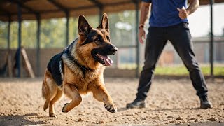 AGGRESSIVE German Shepherd ATTACKS Trainer Aggressive dog training [upl. by Markson889]