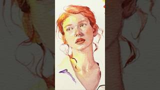 Limited color palette with watercolors 💕✨ watercolor portrait [upl. by Whitehurst]