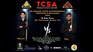 Billiyard Snooker Academy Presents Telangana State Championship 2024 15 reds Final [upl. by Blanding]