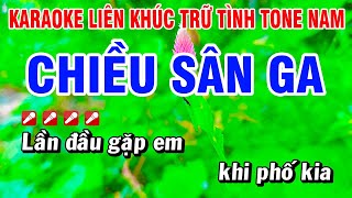 Karaoke Liên Khúc Trữ Tình Tone Nam Nhạc Sống Dễ Hát  Chiều Sân Ga  Hoài Phong Organ [upl. by Arita]