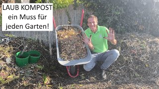 Der LAUB KOMPOST  Torfersatz Dünger und Bodenverbesserer  ein MUSS für jeden Garten 🍀 [upl. by Yroger]