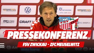 FSV TV  Pressekonferenz  FSV Zwickau  ZFC Meuselwitz 21 11 [upl. by Adiahs171]