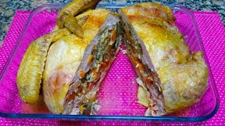 RECETA DE POLLO RELLENO PASO A PASO [upl. by Nahallac384]