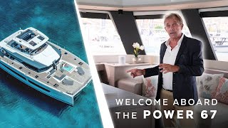 Complete tour of the luxurious yacht Power 67 of Fountaine Pajot [upl. by Novehc]