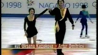 1998 Nagano Olympics Pairs FS  Oksana Kazakova  Artur Dmitriev [upl. by Yramanna875]