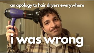 men’s life changing routine using a hair dryer amp diffuser and my first youtube apology [upl. by Aiotal]