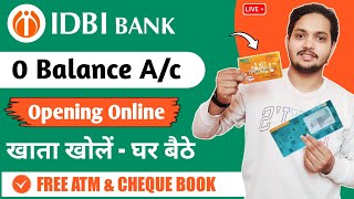 IDBI Bank Zero Balance Account Opening Online  Zero Balance Bank Account Opening Online 2023 [upl. by Ellecram]