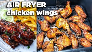 crispy air fryer chicken wings with an easy marinade recipe  the cooking nurse [upl. by Adlitam]