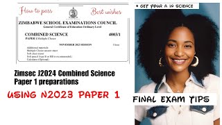 Zimsec November 2023 Combined Science Paper 1 solutions [upl. by Melvin]