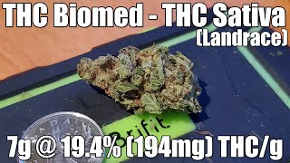 THC Biomed  THC Sativa Landrace  Unboxing Review  7g  194 194mg THCg Extreme Closeups [upl. by Alper660]