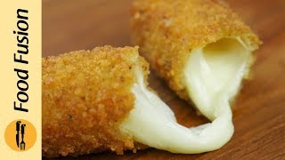 Mozzarella Sticks with Sour Cream Dip Recipe By Food Fusion [upl. by Rancell]