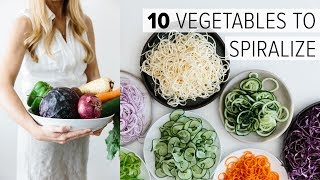 SPIRALIZER BEGINNERS GUIDE  10 vegetables to spiralize [upl. by Tedmann]