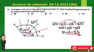 Resolución de examen de admisión 30122023 UNU [upl. by Fidelia]