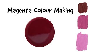 Magenta Colour Making  How to make Magenta Colour  Colour Mixing  Almin Creatives [upl. by Fitzsimmons]